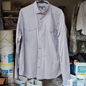 Light Gray Banana Republic Button Down Large Slim